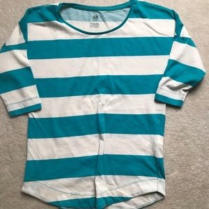 H&M Stripe 3/4 Sleeve Top